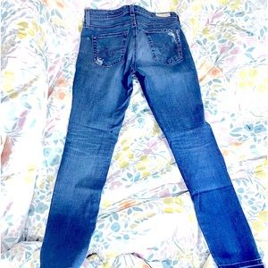 Adriano Goldschmied 27R with Frayed Raw Hem let out